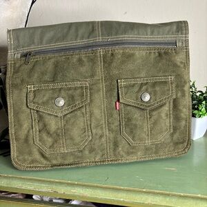 Levi's Olive green Canvas Messenger Bag